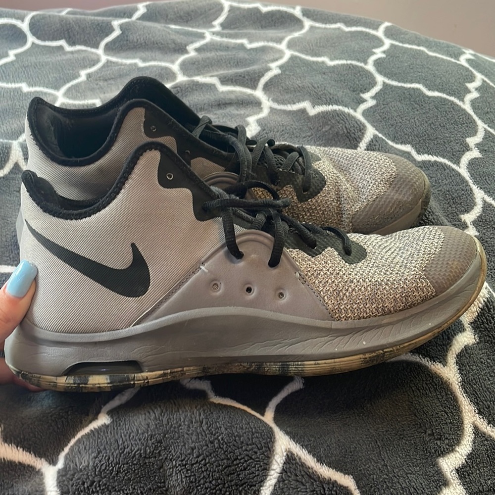 mixed grays Nike air 3s basketball shoes